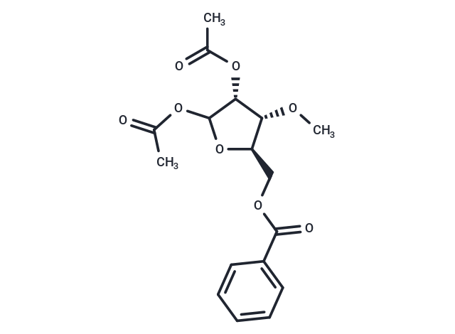 化合物 1,2-Di-O-acetyl-5-benzoyl-3-O-methyl-D-ribofuranose,1,2-Di-O-acetyl-5-benzoyl-3-O-methyl-D-ribofuranose