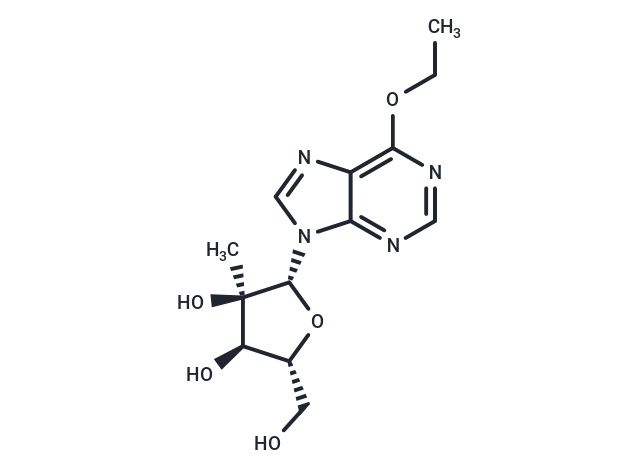 化合物 6-Ethoxy-9-beta-D-(2-C-methyl-ribofuranosyl)purine,6-Ethoxy-9-beta-D-(2-C-methyl-ribofuranosyl)purine