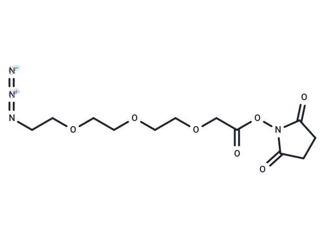 化合物 Azido-PEG3-NHS ester,Azido-PEG3-NHS ester