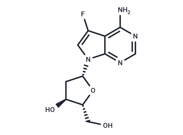 化合物 7-Fluoro-7-deaza-2’-deoxyadenosine4-Amino-5-fluoro-7-(2-deoxy-b-D-ribofuranosyl)-7H-pyrrolo[2,3-d]pyrimidine,7-(2-Deoxy-β-D-erythro-pentofuranosyl)-5-fluoro-7H-pyrrolo[2,3-d]pyrimidin-4-amine