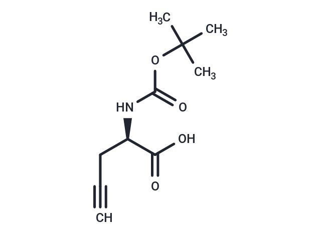 化合物 (R)-2-((tert-Butoxycarbonyl)amino)pent-4-ynoic acid,(R)-2-((tert-Butoxycarbonyl)amino)pent-4-ynoic acid