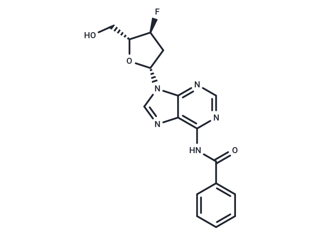 化合物 N6-benzoyl-3’-fluoro-2’,3’-dideoxyadenosine,N6-benzoyl-3’-fluoro-2’,3’-dideoxyadenosine