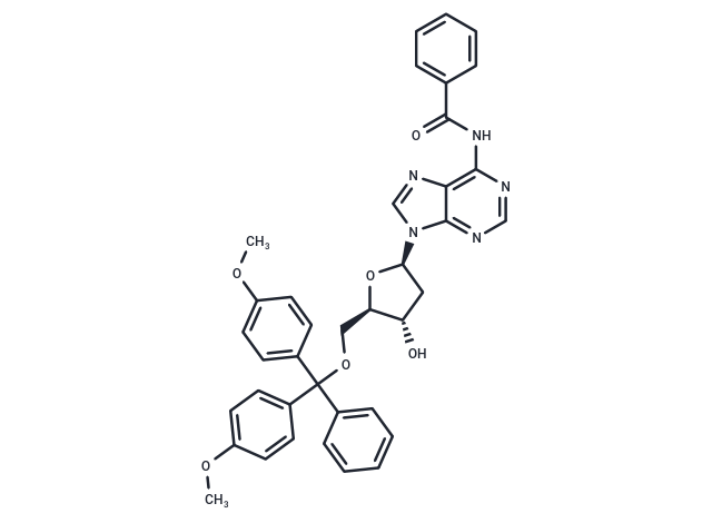 化合物 N6-Benzoyl-5′-O-(4,4′-dimethoxytrityl)-2′-deoxyadenosine,N6-Benzoyl-5′-O-(4,4′-dimethoxytrityl)-2′-deoxyadenosine