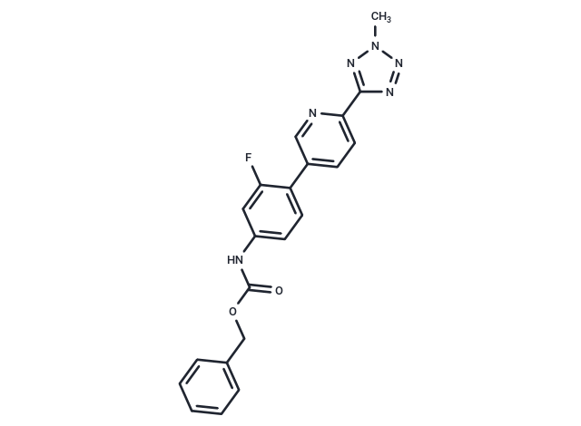 化合物 Benzyl (3-fluoro-4-(6-(2-methyl-2H-tetrazol-5-yl)pyridin-3-yl)phenyl)carbamate,Benzyl (3-fluoro-4-(6-(2-methyl-2H-tetrazol-5-yl)pyridin-3-yl)phenyl)carbamate