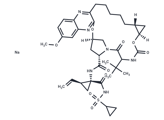 化合物 Grazoprevir sodium salt,Grazoprevir sodium salt