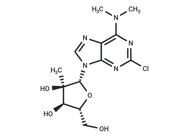 化合物 2-Chloro-2’-C-methyl-6-N,N-dimethyladenosine,2-Chloro-2’-C-methyl-6-N,N-dimethyladenosine