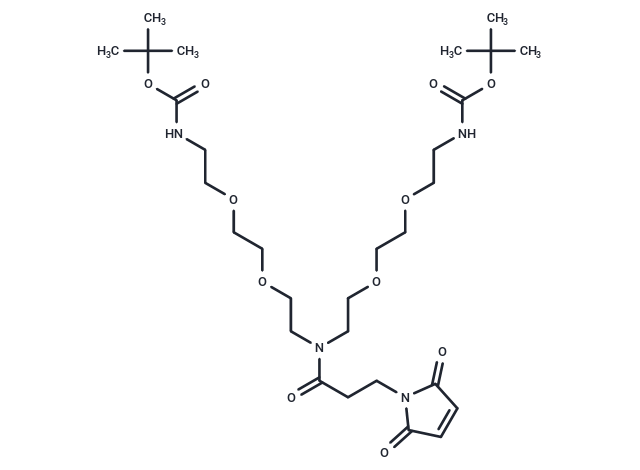 化合物 N-Mal-N-bis(PEG2-NH-Boc),N-Mal-N-bis(PEG2-NH-Boc)