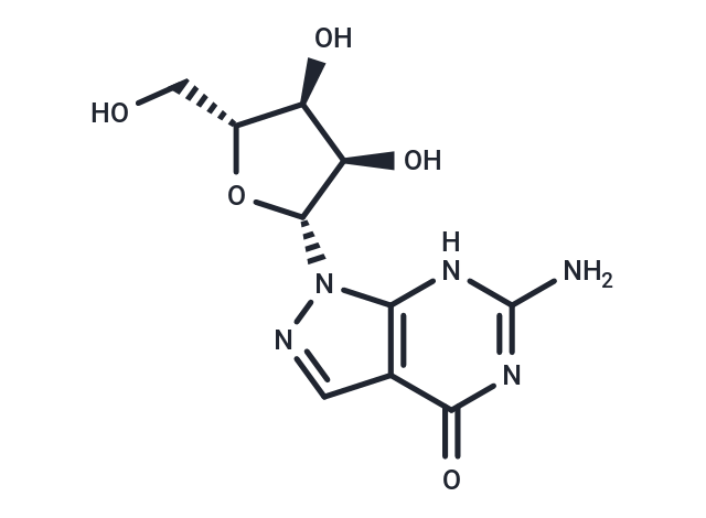 化合物 6-Amino-1,5-dihydro-1-(b-D-ribofuranosyl)-4H-pyrazolo[3,4-d]pyrimidin-4-one,8-Aza-7-deazguanosine