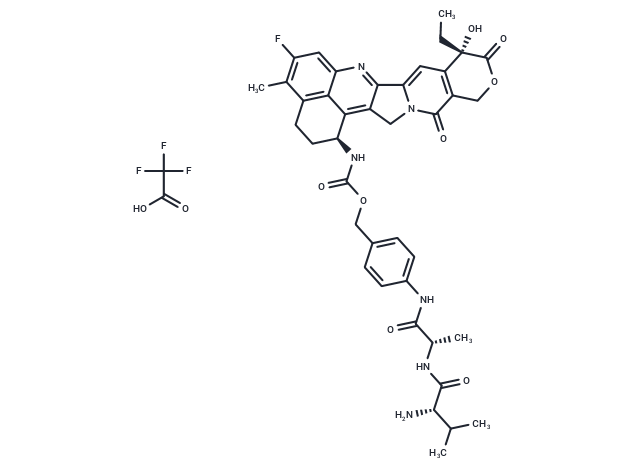 化合物 Val-Ala-PABC-Exatecan trifluoroacetate,Val-Ala-PABC-Exatecan trifluoroacetate