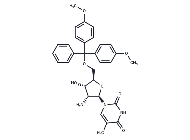 化合物 2’-Amino-2’-deoxy-5’-O-(4,4’-dimethoxytrityl)-5-methyluridine,2’-Amino-2’-deoxy-5’-O-(4,4’-dimethoxytrityl)-5-methyluridine