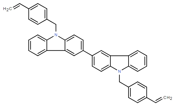 9,9′-雙[(4-乙烯基苯基)甲基] -3,3′-雙-9H-咔唑,9,9'-bis(4-vinylbenzyl)-9H,9'H-3,3'-bicarbazole