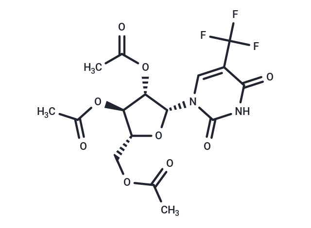 化合物 2’,3’,5’-Tri-O-acetyl-5-(trifluoromethyl)uridine,2’,3’,5’-Tri-O-acetyl-5-(trifluoromethyl)uridine