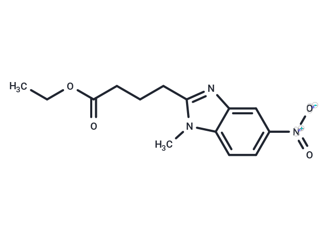 化合物 Ethyl 4-(1-methyl-5-nitro-1H-benzo[d]imidazol-2-yl)butanoate,Ethyl 4-(1-methyl-5-nitro-1H-benzo[d]imidazol-2-yl)butanoate