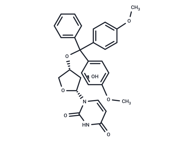 化合物 1-(3’-O-[4,4’-dimethoxytrityl]-alpha-L-threofuranosyl)uridine,1-(3’-O-[4,4’-dimethoxytrityl]-alpha-L-threofuranosyl)uridine