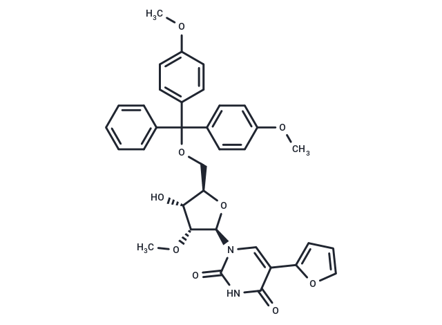 化合物 5-Furan-2-yl-2'-O-methyl-5’-O-DMT-uridine,5-Furan-2-yl-2'-O-methyl-5’-O-DMT-uridine