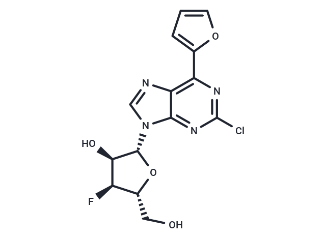 化合物 2-Chloro-6-(furan-2-yl)purine-beta-D-(3’-deoxy-3’-fluoro)riboside,2-Chloro-6-(furan-2-yl)purine-beta-D-(3’-deoxy-3’-fluoro)riboside