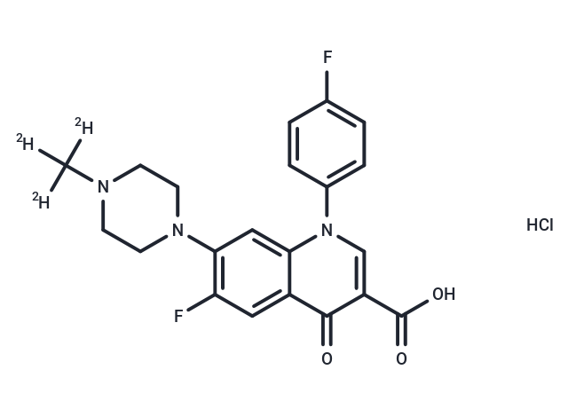 6-氟-1-(4-氟苯基)-7-(4-甲基-d3-哌嗪-1-基)-4-氧代喹啉-3-甲酸 鹽酸鹽,Difloxacin-d3 hydrochlorid (methyl-d3)