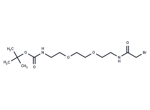 化合物 Bromoacetamido-C2-PEG2-NH-Boc,Bromoacetamido-C2-PEG2-NH-Boc