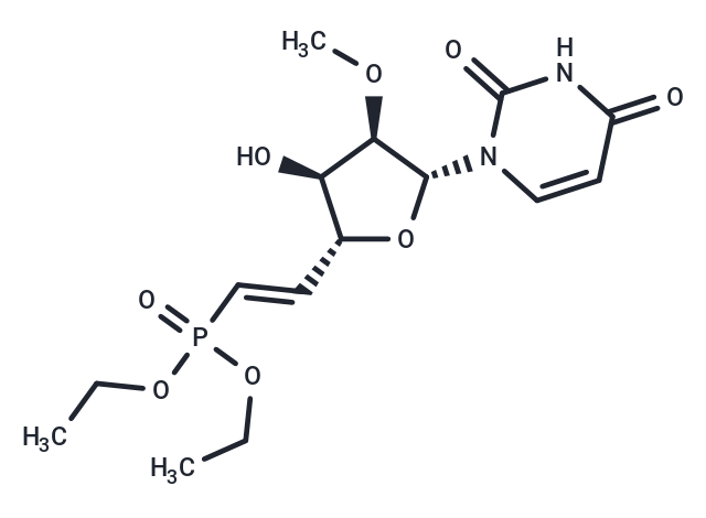 化合物 1-[(5E)-5,6-Dideoxy-6-(diethoxyphosphinyl)-2-O-methyl-β-D-ribo-hex-5-enofuranosyl]uracil,1-[(5E)-5,6-Dideoxy-6-(diethoxyphosphinyl)-2-O-methyl-β-D-ribo-hex-5-enofuranosyl]uracil