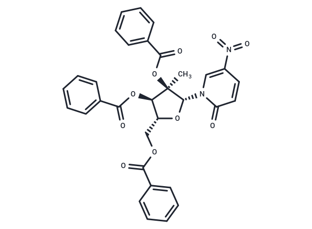 化合物 1-(2,3,5-Tribenzoyl-2-C-b-methyl-b-D-ribofuranosyl)-5-nitropyridine-2(1H)-one,1-(2,3,5-Tribenzoyl-2-C-b-methyl-b-D-ribofuranosyl)-5-nitropyridine-2(1H)-one