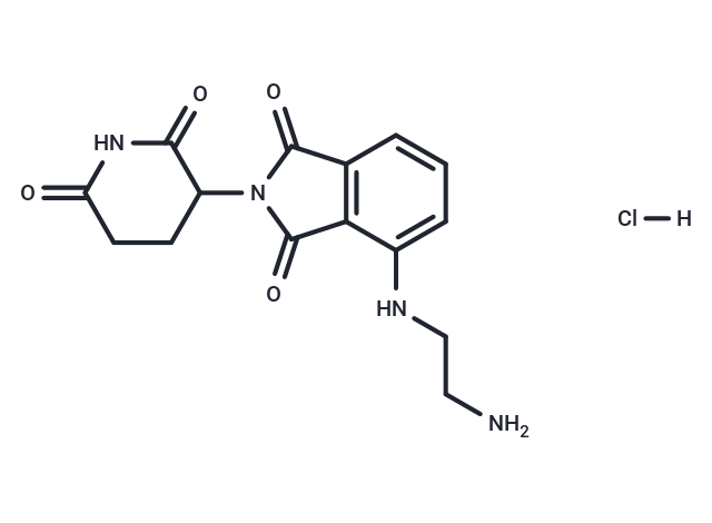 化合物Pomalidomide-C2-NH2 hydrochloride,Pomalidomide-C2-NH2 hydrochloride