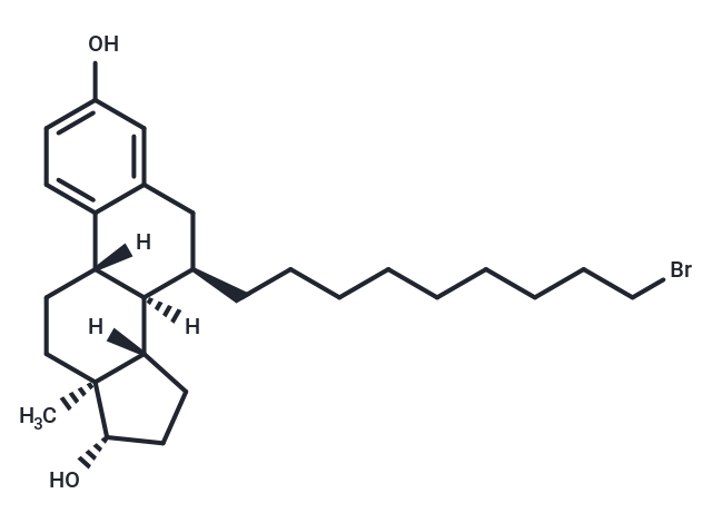 化合物 (7R,8R,9S,13S,14S,17S)-7-(9-Bromononyl)-13-methyl-7,8,9,11,12,13,14,15,16,17-decahydro-6H-cyclopenta[a]phenanthrene-3,17-diol,(7R,8R,9S,13S,14S,17S)-7-(9-Bromononyl)-13-methyl-7,8,9,11,12,13,14,15,16,17-decahydro-6H-cyclopenta[a]phenanthrene-3,17-diol