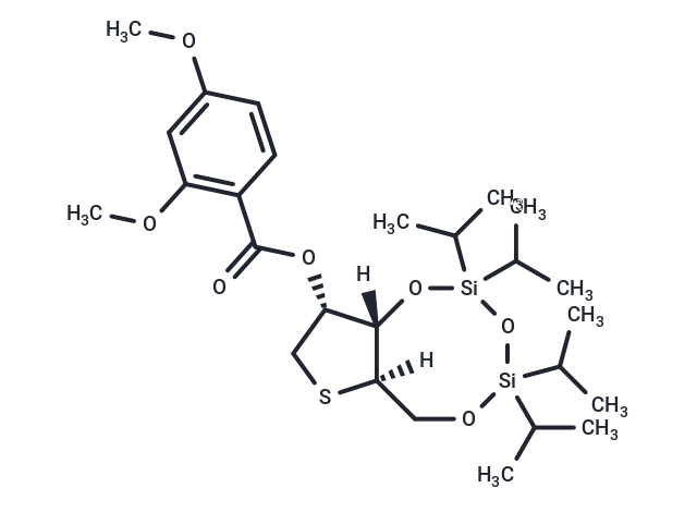 化合物 4-Anhydro-2-O-(2,4-dimethoxybenzoyl)-3,5-O-(1,1,3,3-tetraisopropyldisiloxane-1,3-diyl)-4-thio-D-ribitol,4-Anhydro-2-O-(2,4-dimethoxybenzoyl)-3,5-O-(1,1,3,3-tetraisopropyldisiloxane-1,3-diyl)-4-thio-D-ribitol