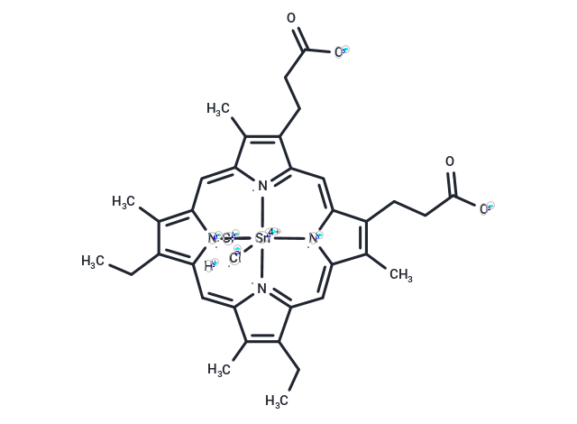 化合物 Tin(IV) mesoporphyrin IX dichloride,Tin(IV) mesoporphyrin IX dichloride