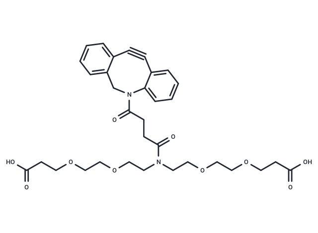 化合物 N-DBCO-N-bis(PEG2-C2-acid),N-DBCO-N-bis(PEG2-C2-acid)