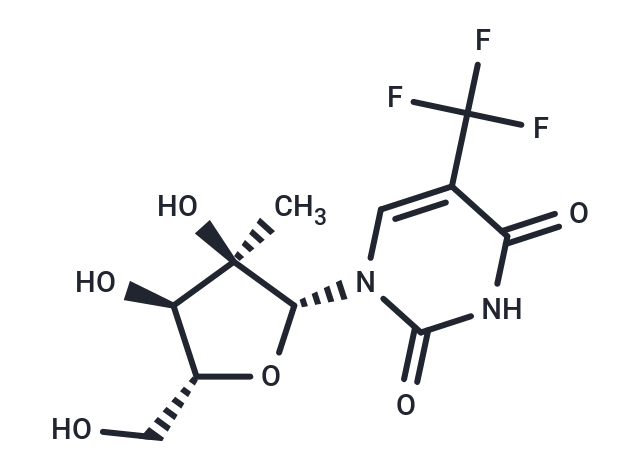 化合物 2’-C-Methyl-5-trifluoromethyluriddine,2’-C-Methyl-5-trifluoromethyluriddine