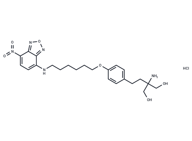 化合物 NBD-FTY720 phenoxy hydrochloride,NBD-FTY720 phenoxy hydrochloride