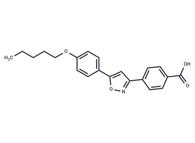 化合物 4-(5-(4-(Pentyloxy)phenyl)isoxazol-3-yl)benzoic acid,4-(5-(4-(Pentyloxy)phenyl)isoxazol-3-yl)benzoic acid