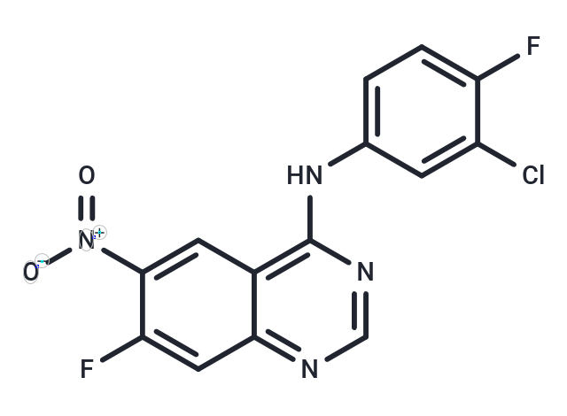 化合物 N-(3-Chloro-4-fluorophenyl)-7-fluoro-6-nitroquinazolin-4-amine,N-(3-Chloro-4-fluorophenyl)-7-fluoro-6-nitroquinazolin-4-amine