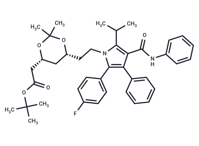 化合物 Atorvastatin acetonide tert-butyl ester,Atorvastatin acetonide tert-butyl ester