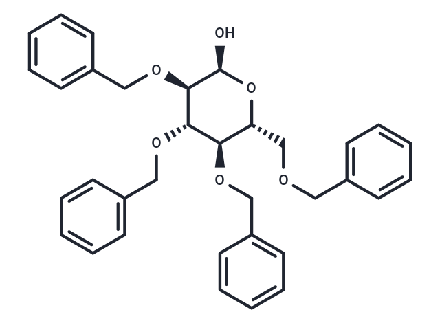 化合物 (2S,3R,4S,5R,6R)-3,4,5-Tris(benzyloxy)-6-((benzyloxy)methyl)tetrahydro-2H-pyran-2-ol,(2S,3R,4S,5R,6R)-3,4,5-Tris(benzyloxy)-6-((benzyloxy)methyl)tetrahydro-2H-pyran-2-ol