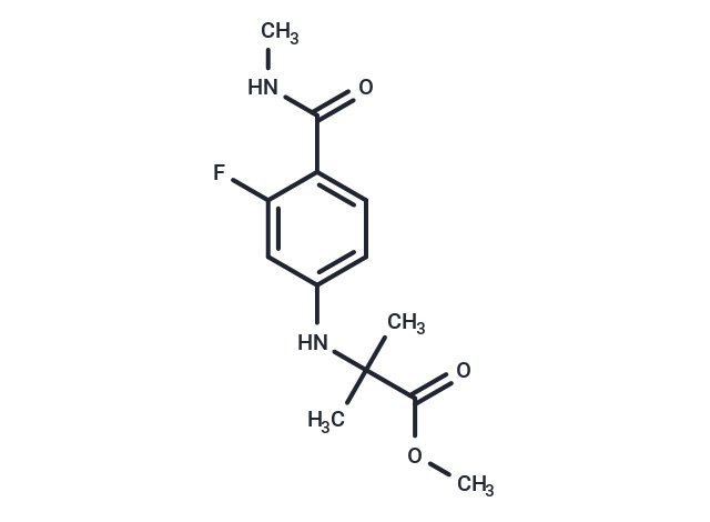 化合物 Methyl 2-((3-fluoro-4-(methylcarbamoyl)phenyl)amino)-2-methylpropanoate,Methyl 2-((3-fluoro-4-(methylcarbamoyl)phenyl)amino)-2-methylpropanoate