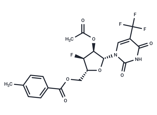 化合物 2’-O-Acetyl-5’-O-(p-toluoyl)-3’-deoxy-3’-fluoro-5-trifluoromethyluridine,2’-O-Acetyl-5’-O-(p-toluoyl)-3’-deoxy-3’-fluoro-5-trifluoromethyluridine