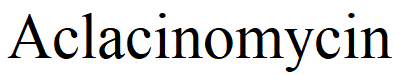 化合物 Aclacinomycin,Aclacinomycin