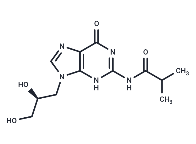 化合物 N2-Isobutyryl-(S)-9-(2,3-dihydroxypropyl)-guanine,N2-Isobutyryl-(S)-9-(2,3-dihydroxypropyl)-guanine