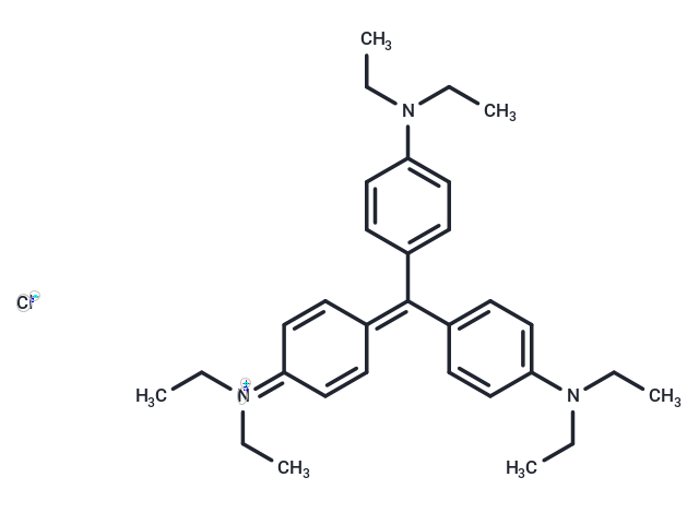 化合物 N-(4-(Bis(4-(diethylamino)phenyl)methylene)cyclohexa-2,5-dien-1-ylidene)-N-ethylethanaminium chloride,N-(4-(Bis(4-(diethylamino)phenyl)methylene)cyclohexa-2,5-dien-1-ylidene)-N-ethylethanaminium chloride