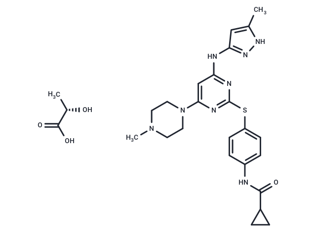 化合物 Tozasertib lactate,Tozasertib lactate