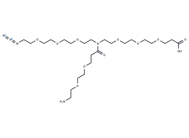 化合物 N-(Azido-PEG3)-N-(PEG2-amine)-PEG3-acid,N-(Azido-PEG3)-N-(PEG2-amine)-PEG3-acid