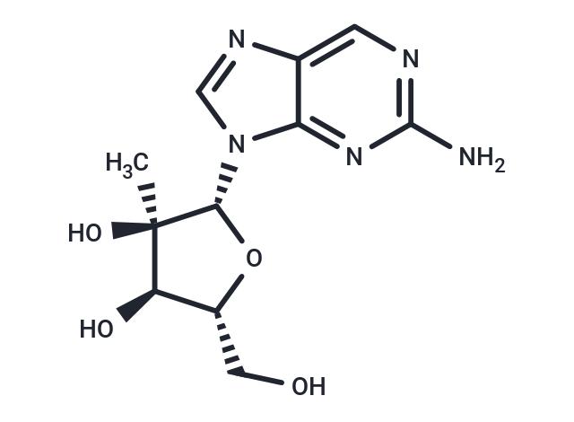 化合物 2-Amino-9-(2-C-methyl-β-D-ribofuranosyl)-9H-purine,2-Amino-9-(2-C-methyl-β-D-ribofuranosyl)-9H-purine