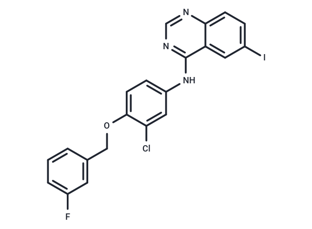 化合物 N-(3-Chloro-4-((3-fluorobenzyl)oxy)phenyl)-6-iodoquinazolin-4-amine,N-(3-Chloro-4-((3-fluorobenzyl)oxy)phenyl)-6-iodoquinazolin-4-amine