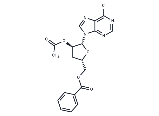 化合物 9-(2’-O-Acetyl-5’-O-benzoyl-3’-deoxy-beta-D-ribofuranosyl)-6-chloropurine,9-(2’-O-Acetyl-5’-O-benzoyl-3’-deoxy-beta-D-ribofuranosyl)-6-chloropurine