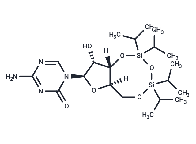 化合物 4-Amino-1-[3,5-O-[1,1,3,3-tetrakis(1-methylethyl)-1,3-disiloxanediyl]-beta-D-ribofuranosyl]-1,3,5-triazin-2(1H)-one,4-Amino-1-[3,5-O-[1,1,3,3-tetrakis(1-methylethyl)-1,3-disiloxanediyl]-beta-D-ribofuranosyl]-1,3,5-triazin-2(1H)-one