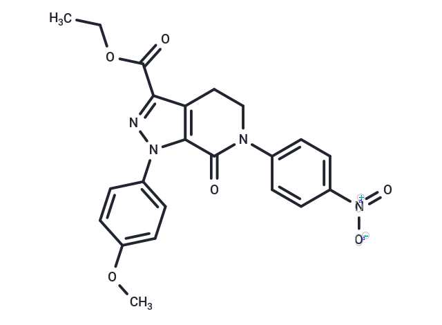 化合物 Ethyl 1-(4-methoxyphenyl)-6-(4-nitrophenyl)-7-oxo-4,5,6,7-tetrahydro-1H-pyrazolo[3,4-c]pyridine-3-carboxylate,Ethyl 1-(4-methoxyphenyl)-6-(4-nitrophenyl)-7-oxo-4,5,6,7-tetrahydro-1H-pyrazolo[3,4-c]pyridine-3-carboxylate