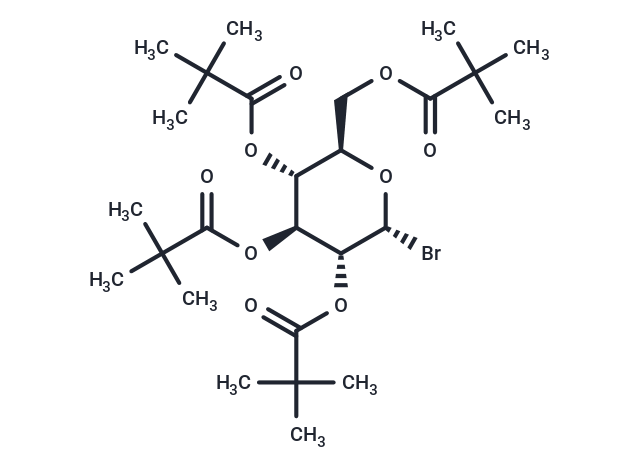 化合物 (2R,3R,4S,5R,6R)-2-Bromo-6-((pivaloyloxy)methyl)tetrahydro-2H-pyran-3,4,5-triyl tris(2,2-dimethylpropanoate),(2R,3R,4S,5R,6R)-2-Bromo-6-((pivaloyloxy)methyl)tetrahydro-2H-pyran-3,4,5-triyl tris(2,2-dimethylpropanoate)