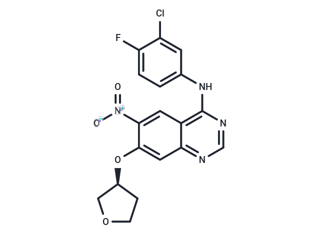 化合物 (S)-N-(3-Chloro-4-fluorophenyl)-6-nitro-7-((tetrahydrofuran-3-yl)oxy)quinazolin-4-amine,(S)-N-(3-Chloro-4-fluorophenyl)-6-nitro-7-((tetrahydrofuran-3-yl)oxy)quinazolin-4-amine