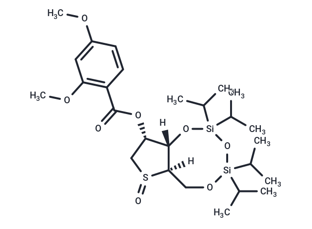 化合物 (R)-1,4-Anhydro-2-O-(2,4-dimethoxybenzoyl)-3,5-O-(1,1,3,3-tetraisopropyldisiloxane-1,3-diyl)-4-sulfinyl-D-ribitol,(R)-1,4-Anhydro-2-O-(2,4-dimethoxybenzoyl)-3,5-O-(1,1,3,3-tetraisopropyldisiloxane-1,3-diyl)-4-sulfinyl-D-ribitol